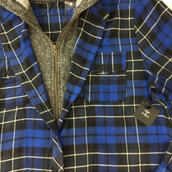 PLUS SIZE Plaid Hooded Zip Up Hoodie - Picture 4 of 7